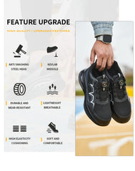 Flyknit breathable lightweight soft sole safety shoes steel toe cap anti-smash anti-puncture safety shoes
