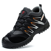 New Design Black Construction Men Anti Puncture Steel Toe Safety Worker Shoes