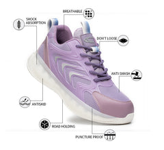 European Standard Summer Steel Composite Toe Wear-resistant Anti-puncture Safety Shoes for Women