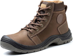 High-top anti-smash and anti-puncture men's comfortable non-slip wear-resistant safety shoes