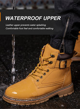 High Top Leather Upper Working Labor Insurance Safety Shoes for Men Safety Boots