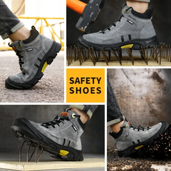 Top Work Men Safety Boots Anti-smash Winter Shoes Slip Resistant Sneakers Steel Toe Male Indestructible Boots