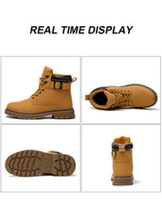 High Top Leather Upper Working Labor Insurance Safety Shoes for Men Safety Boots