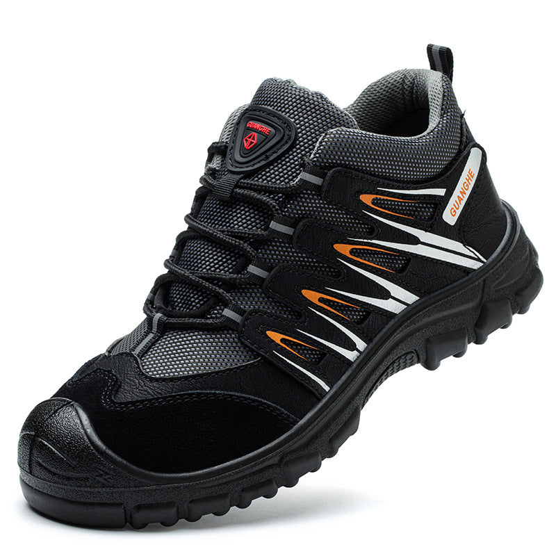 New Design Black Construction Men Anti Puncture Steel Toe Safety Worker Shoes