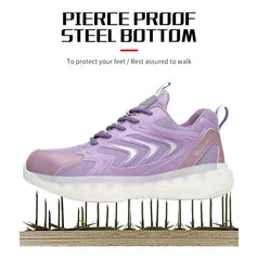 European Standard Summer Steel Composite Toe Wear-resistant Anti-puncture Safety Shoes for Women