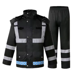 Hi Vis Waterproof Safety Jacket Security Guard Reflective Men's Construction Workwear