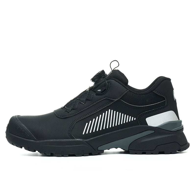 Smash and puncture proof 2025 new summer breathable lightweight button-free lace-up safety work shoes