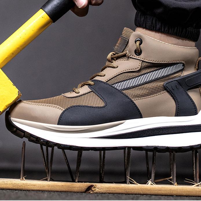 Industrial Genuine Leather Outsole Leather Upper Safety Shoes