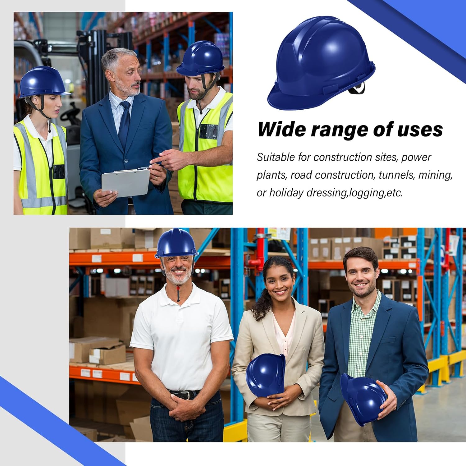 Safety Helmet V-shaped High-strength PE Construction Site Construction Helmet with Printed logo