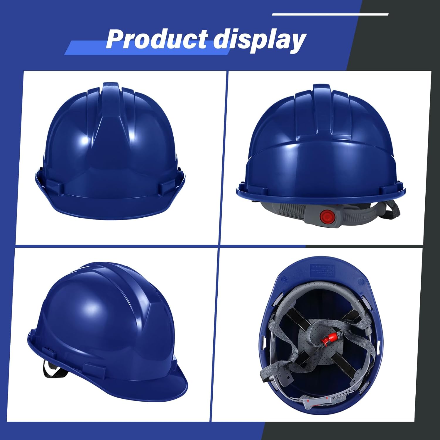 Safety Helmet V-shaped High-strength PE Construction Site Construction Helmet with Printed logo