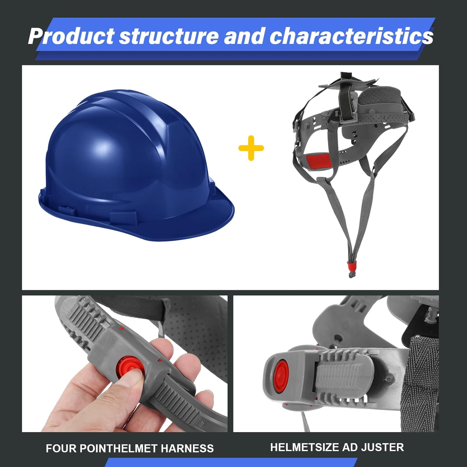Safety Helmet V-shaped High-strength PE Construction Site Construction Helmet with Printed logo