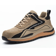 MaxiPact Outdoor Sports Work Boots Keiflar Anti-stab Midsole Steel Toe Flying Knit Rubber Outsole Safety Hiking Shoes